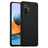 Microsonic Matte Silicone Xiaomi Redmi Note 10 Pro Max Kılıf Siyah