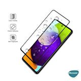 Microsonic Samsung Galaxy A53 5G Tam Kaplayan Temperli Cam Ekran Koruyucu Siyah