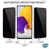 Microsonic Samsung Galaxy A73 5G Privacy 5D Gizlilik Filtreli Cam Ekran Koruyucu Siyah