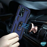 Microsonic Oppo A16 Kılıf Military Ring Holder Rose Gold