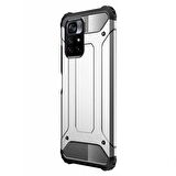Microsonic Xiaomi Poco M4 Pro Kılıf Rugged Armor Gümüş