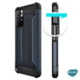 Microsonic Xiaomi Poco M4 Pro Kılıf Rugged Armor Gümüş
