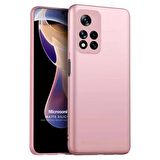 Microsonic Matte Silicone Xiaomi Redmi Note 11 Pro Plus Kılıf Rose Gold