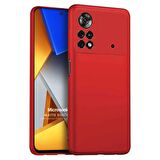 Microsonic Matte Silicone Xiaomi Poco M4 Pro 4G Kılıf Kırmızı