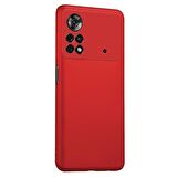 Microsonic Matte Silicone Xiaomi Poco M4 Pro 4G Kılıf Kırmızı