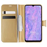 Microsonic Reeder S19 Max Kılıf Delux Leather Wallet Gold