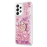 Microsonic Samsung Galaxy A73 5G Kılıf Glitter Liquid Holder Pembe