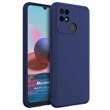 Microsonic Matte Silicone Xiaomi Redmi 10C Kılıf Lacivert