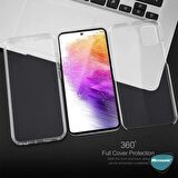 Microsonic Samsung Galaxy A73 5G Kılıf 6 Tarafı Tam Full Koruma 360 Clear Soft Şeffaf
