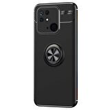 Microsonic Xiaomi Poco C40 Kılıf Kickstand Ring Holder Siyah