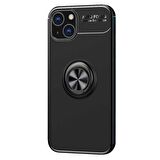 Microsonic Apple iPhone 14 Plus Kılıf Kickstand Ring Holder Siyah
