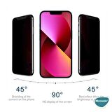 Microsonic Apple Uyumlu iPhone 14 Pro Max Privacy 5D Gizlilik Filtreli Cam Ekran Koruyucu Siyah