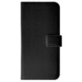 Microsonic Apple iPhone 14 Plus Kılıf Delux Leather Wallet Siyah