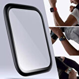 Microsonic Apple Watch SE 2022 40mm Tam Kaplayan Temperli Cam Full Ekran koruyucu Siyah