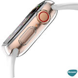 Microsonic Apple Watch SE 2022 40mm Kılıf 360 Full Round Soft Silicone Şeffaf