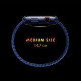 Microsonic Apple Watch SE 2022 40mm Kordon, (Medium Size, 147mm) Braided Solo Loop Band Beyaz