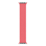 Microsonic Apple Watch Series 8 41mm Kordon, (Small Size, 127mm) Braided Solo Loop Band Pembe