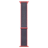 Microsonic Apple Watch Series 8 45mm Hasırlı Kordon Woven Sport Loop Koyu Pembe