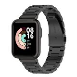 Microsonic Xiaomi Redmi Watch 2 Lite Metal Stainless Steel Kordon Siyah