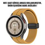 Microsonic Samsung Galaxy Watch 4 Classic 42mm Kordon Ribbon Line Sarı
