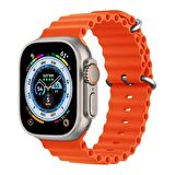 Microsonic Apple Watch Series 6 40mm Kordon Ocean Band Turuncu