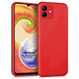 Microsonic Matte Silicone Samsung Galaxy A04 Kılıf Kırmızı
