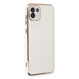Microsonic Samsung Galaxy A03 Kılıf Olive Plated Beyaz