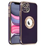Microsonic Apple iPhone 13 Kılıf Flash Stamp Koyu Mor