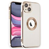 Microsonic Apple iPhone 14 Plus Kılıf Flash Stamp Beyaz