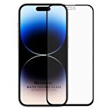 Microsonic Apple Uyumlu iPhone 14 Pro Seramik Matte Flexible Ekran Koruyucu Siyah