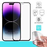 Microsonic Apple Uyumlu iPhone 14 Pro Max Seramik Matte Flexible Ekran Koruyucu Siyah