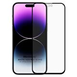 Microsonic Apple Uyumlu iPhone 14 Pro Max Seramik Matte Flexible Ekran Koruyucu Siyah