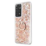 Microsonic Xiaomi Redmi Note 11S Kılıf Glitter Liquid Holder Gold