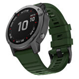 Microsonic Garmin Fenix 7X Sapphire Solar Kordon Quick Fit Strap Band Koyu Yeşil