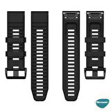 Microsonic Garmin Fenix 7 Sapphire Solar Kordon Quick Fit Strap Band Siyah