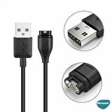 Microsonic Garmin Venu 2 Plus Manyetik USB Şarj Kablosu Siyah