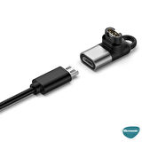 Microsonic Garmin Venu 2S Taşınabilir Şarj Dönüştürücü Adaptörü Micro USB
