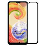 Microsonic Samsung Galaxy A04 Tam Kaplayan Temperli Cam Ekran Koruyucu Siyah