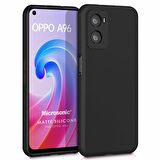 Microsonic Matte Silicone Oppo A76 Kılıf Siyah