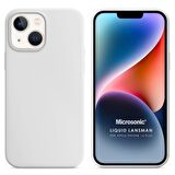 Microsonic Apple iPhone 14 Plus Kılıf Liquid Lansman Silikon Beyaz