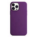 Microsonic Apple iPhone 14 Pro Kılıf Liquid Lansman Silikon Mor