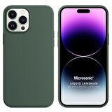 Microsonic Apple iPhone 14 Pro Max Kılıf Liquid Lansman Silikon Yeşil