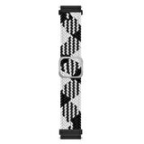 Microsonic Amazfit GTR 3 Kordon Braided Loop Band Siyah Beyaz