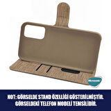 Microsonic Xiaomi Redmi 10A Kılıf Fabric Book Wallet Gold