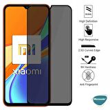 Microsonic Xiaomi Redmi 10A Privacy 5D Gizlilik Filtreli Cam Ekran Koruyucu Siyah