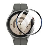 Microsonic Samsung Galaxy Watch 5 Pro 45mm Tam Kaplayan Nano Cam Ekran Koruyucu Siyah