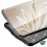 Microsonic Honor 70 Kılıf Deri Dokulu Silikon Lacivert