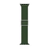 Microsonic Apple Watch Series 7 41mm Kordon Braided Loop Band Koyu Yeşil
