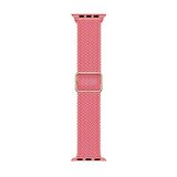 Microsonic Apple Watch Series 7 45mm Kordon Braided Loop Band Pembe