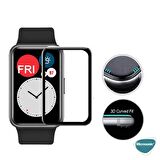 Microsonic Huawei Watch Fit 2 Tam Kaplayan Nano Cam Ekran Koruyucu Siyah